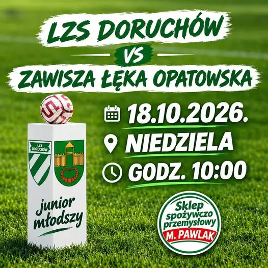 LZS Doruchów zaprasza na niedzielne mecze juniorów i seniorów