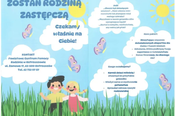 Powiat Ostrzeszowski szuka rodzin zastępczych – jak zostać „dziecięcym aniołem”?