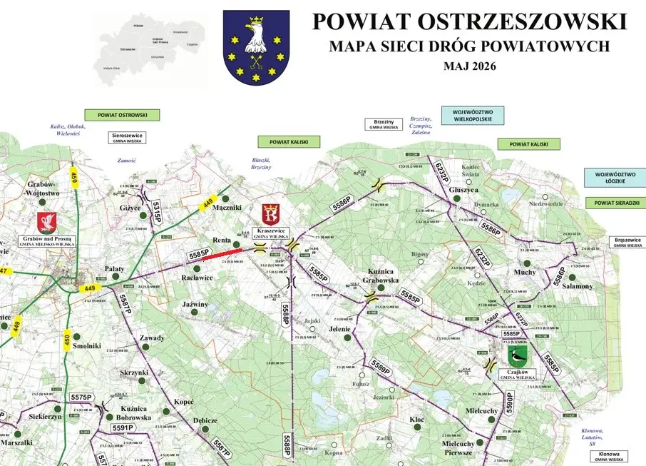 Przebudowa drogi powiatowej Racławice – Renta. Kierowcy muszą uzbroić się w cierpliwość
